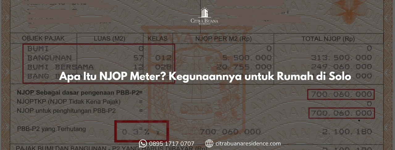 Apa Itu NJOP Meter Kegunaannya untuk Rumah di Solo