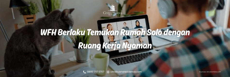 Rumah Solo dengan ruang kerja