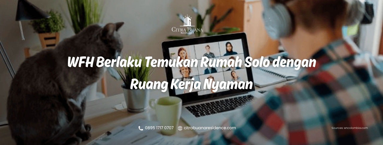 Rumah Solo dengan ruang kerja