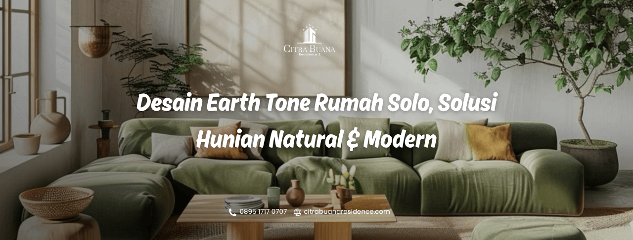desain earth tone rumah solo