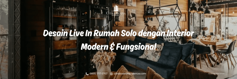 desain live in rumah solo