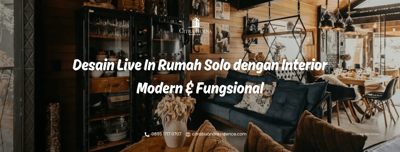 desain live in rumah solo