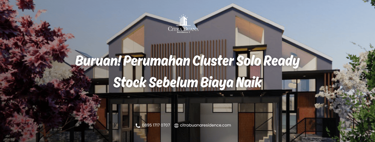 perumahan cluster solo ready stock