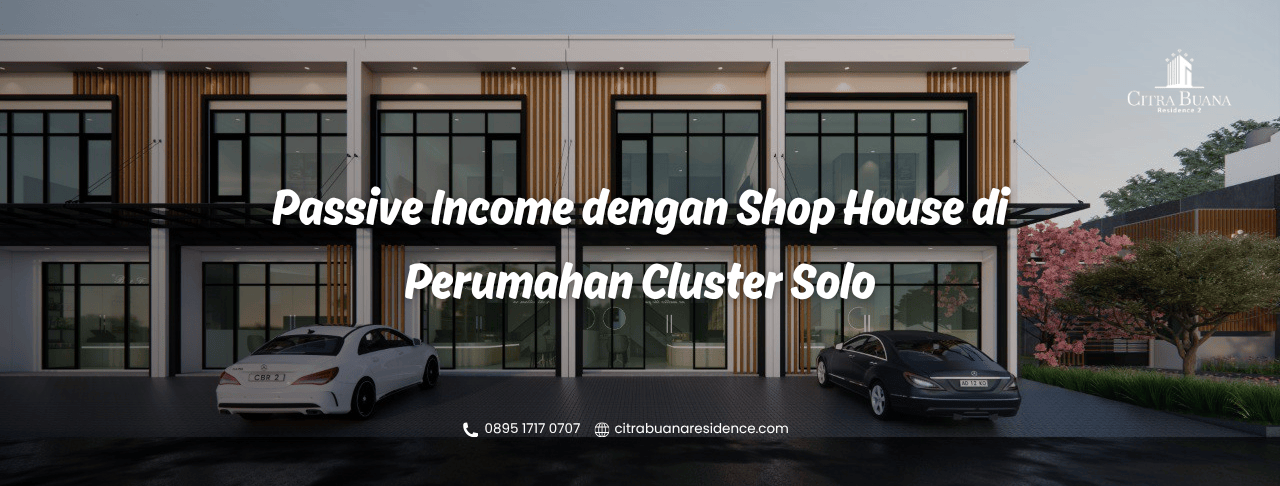 shop house di perumahan cluster Solo