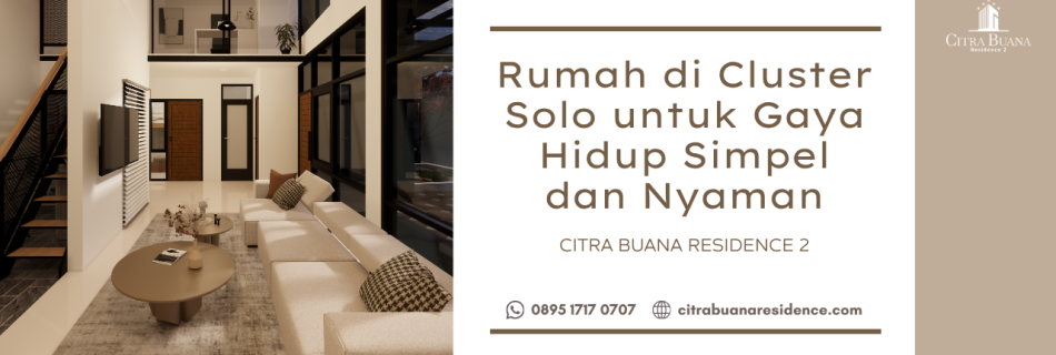 Rumah di Cluster Solo