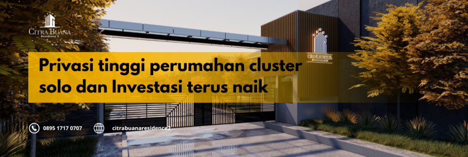 privasi perumahan cluster Solo