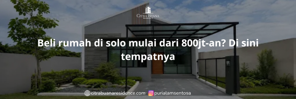 Beli rumah di solo mulai dari 800jt-an Di sini tempatnya