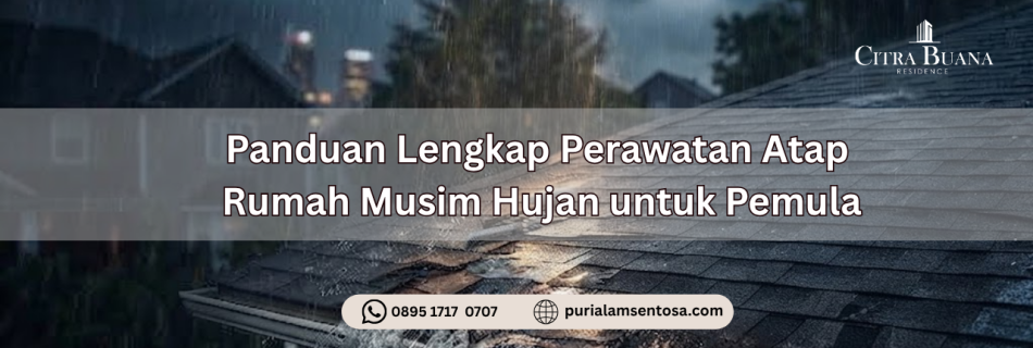 tukang membersihkan talang air di atap rumah sebelum musim hujan