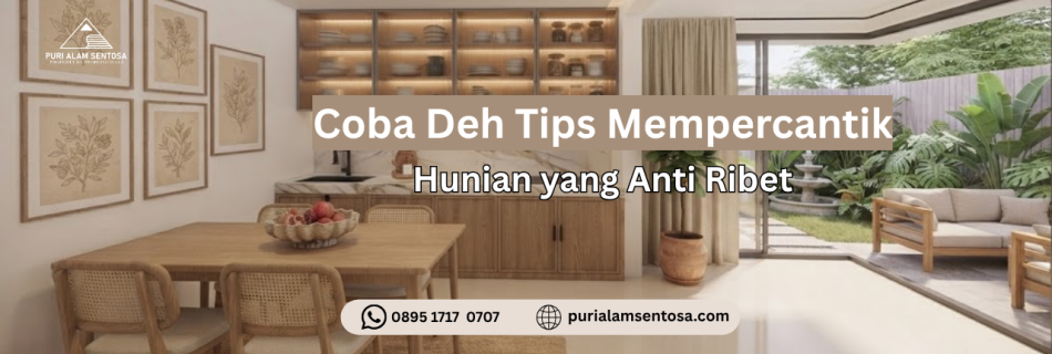 tampilan hunian berlatar dapur dan halaman luar