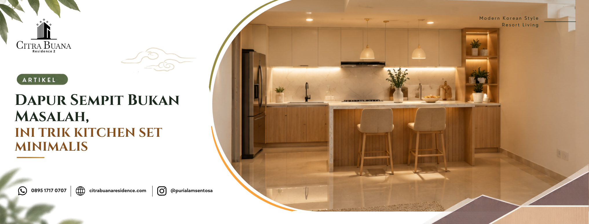 Dapur Sempit Bukan Masalah, Ini Trik Kitchen Set Minimalis
